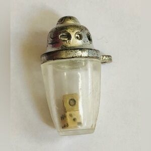 Vintage Vending Machine Prize Tiny Dice 1/8” includes Vintage Vial Collectible